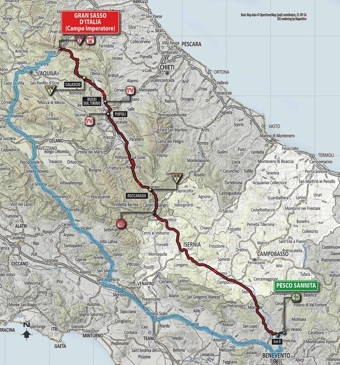 Il 13 maggio il Giro d'Italia 2018 attraversa il Molise