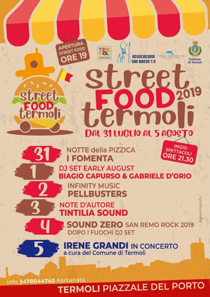 Dal 31 luglio al 5 agosto 2019 torna Street Food Termoli durante la Festività di San Basso